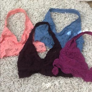 4 halter bralettes